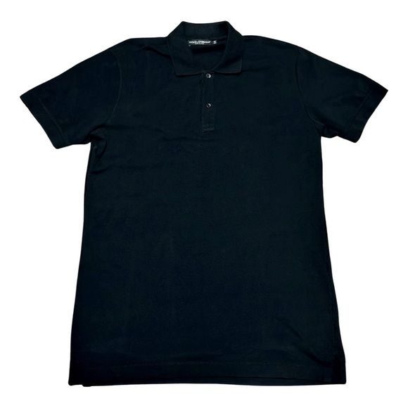 Dolce & Gabbana men’s black 2 button polo shirt size 52 - Picture 1 of 8